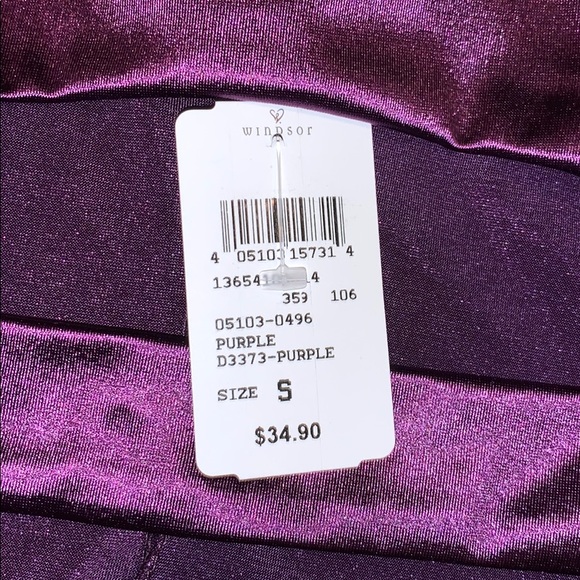 Silk Purple Bodycon dress - Picture 2 of 3